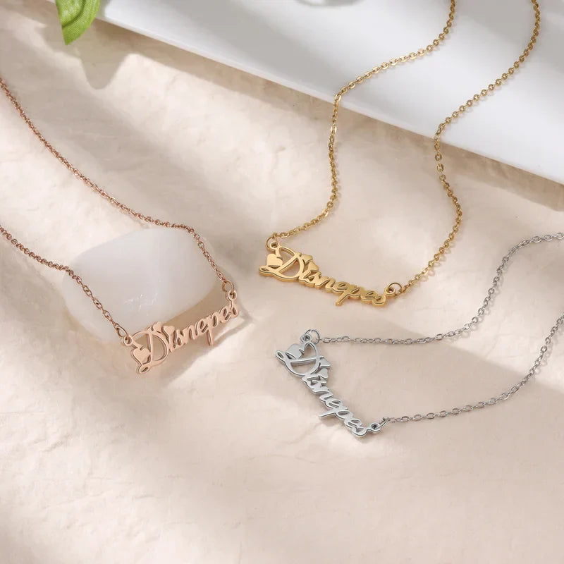 Name Necklaces for Women, Personalised Name Necklace, Custom Name Jewellery Silver/Gold/Rose Gold