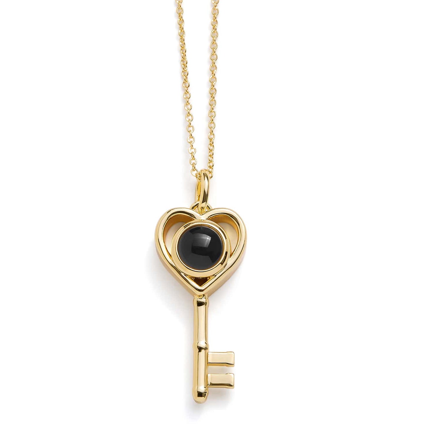 Personalized Heart Key Necklace