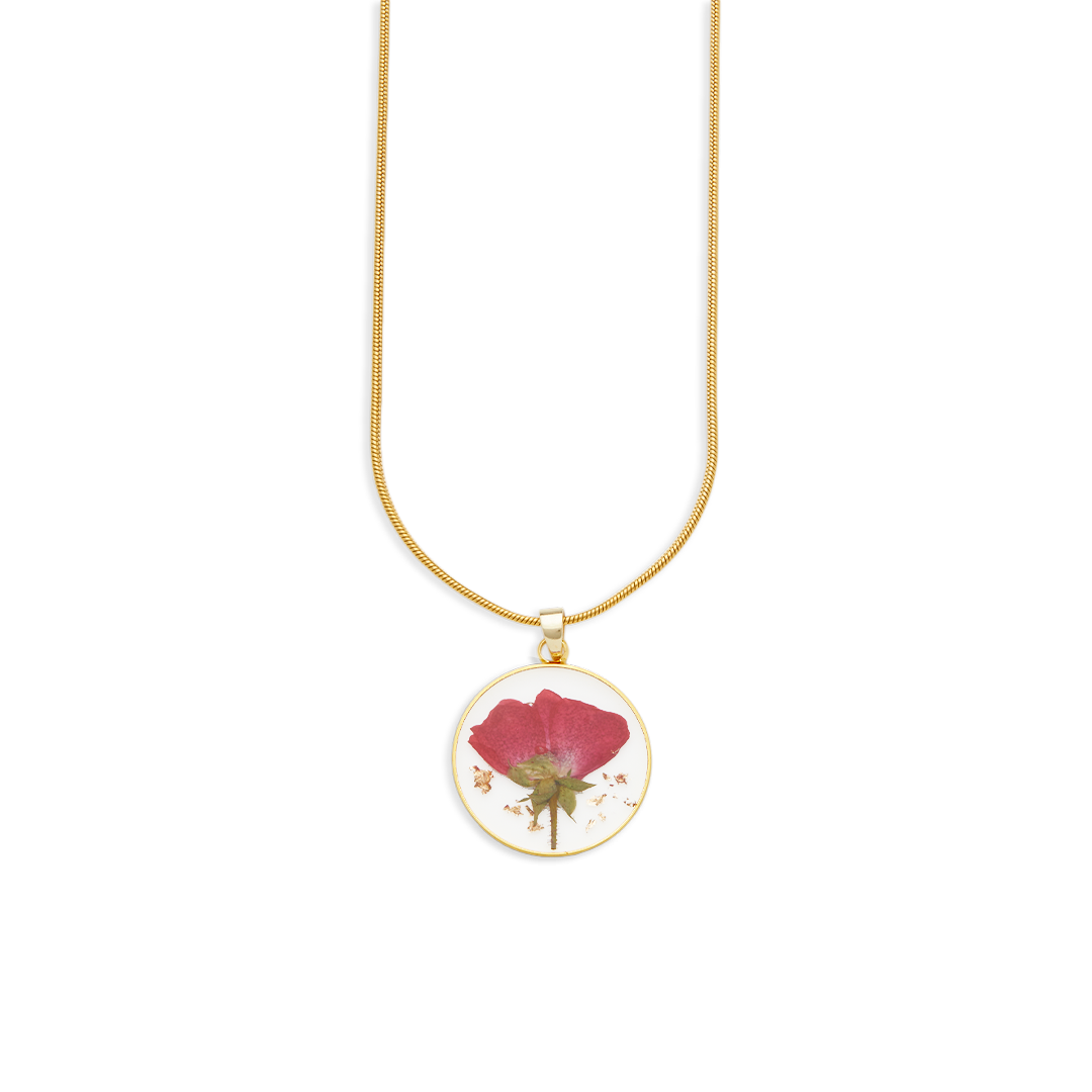 Pressed Birth Flower Necklace