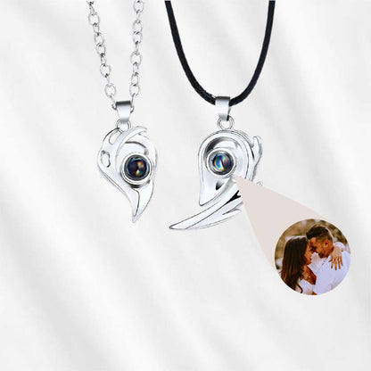 Personalized Couple Projection Necklace Magnetic For Men For Women