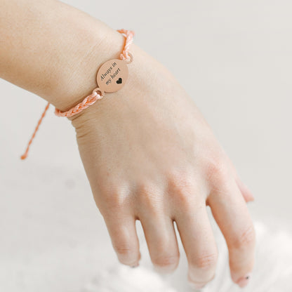 Paw print braided bracelet