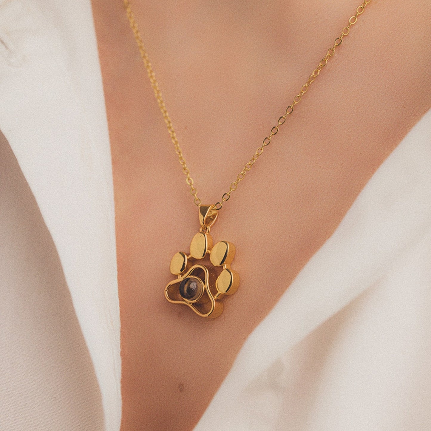 Paw Projection Necklace