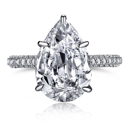 Pear Shaped CZ Ring | Sterling Silver