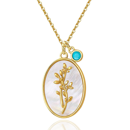 Pearl Birth Flower Pendant Necklace