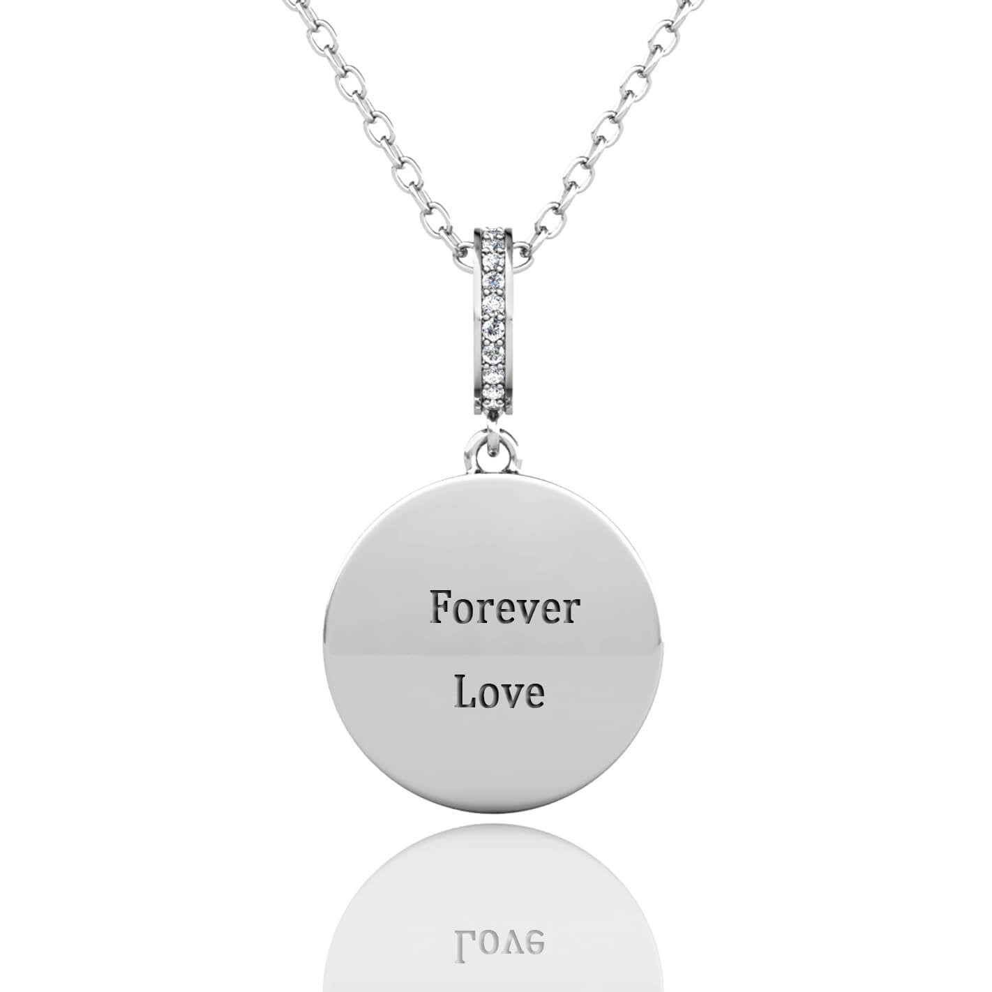 Photo Locket Necklace with Picture Inside - Silver