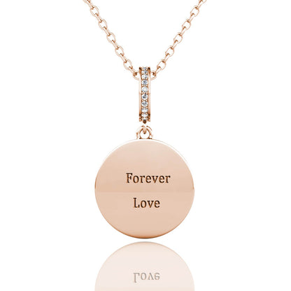 Photo Locket Necklace with Picture Inside - Rose Gold