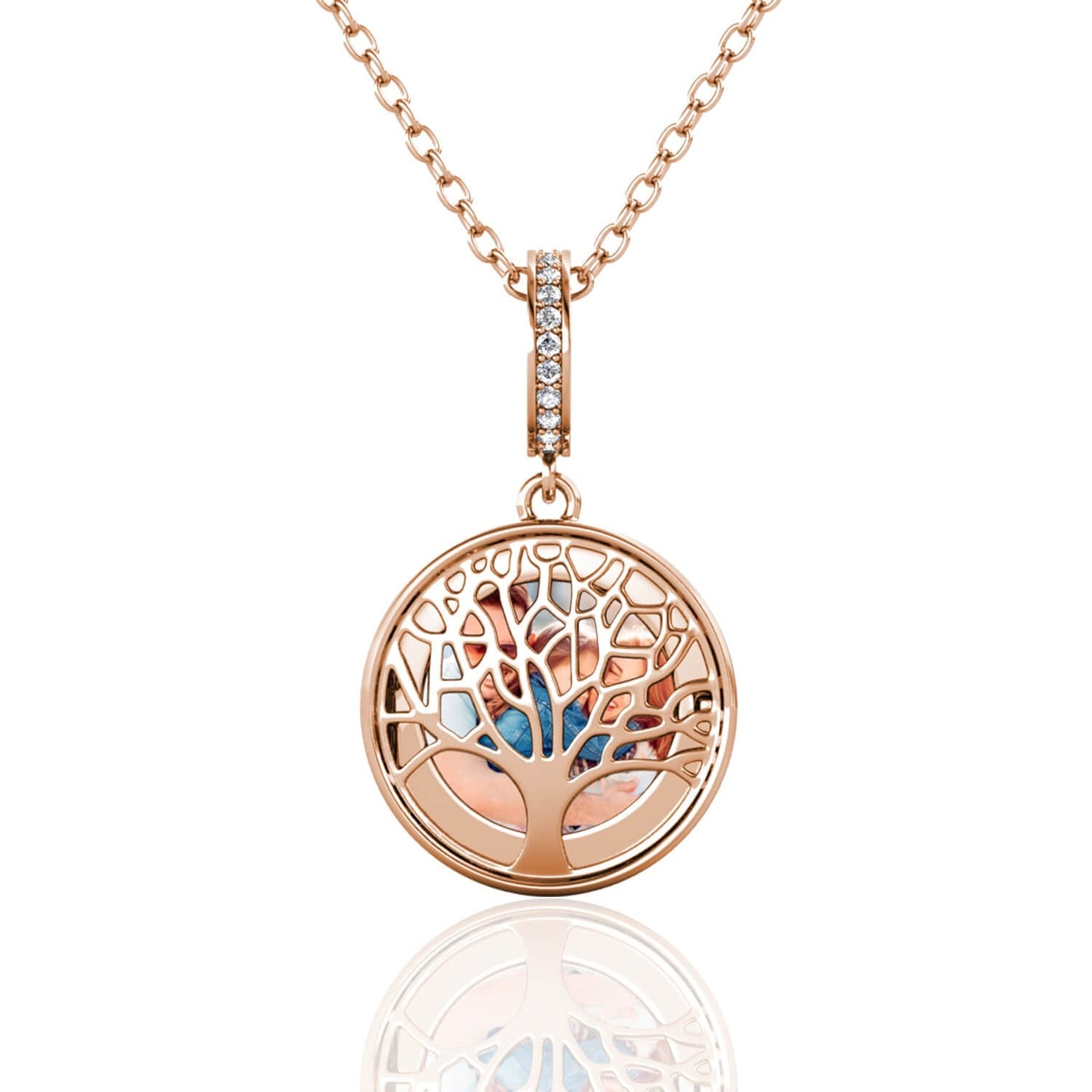 Photo Locket Necklace with Picture Inside - Rose Gold