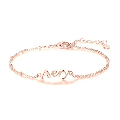 Personalised Name Bracelet, Bracelet with 1-3 Name, Name Bracelet for Women, Sterling Silver Name Bracelet