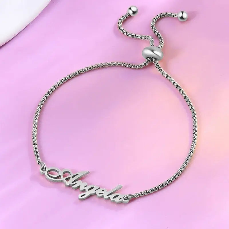 Personalised Name Bracelet Silver/Gold/Rose Gold, Custom Name Bracelet for Women