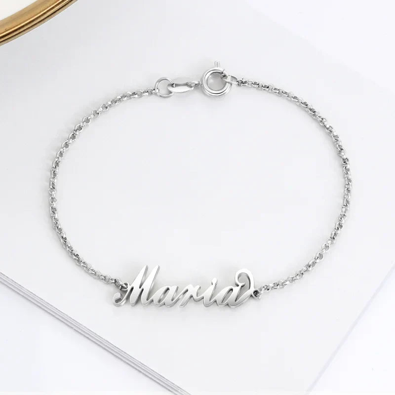 Personalised Name Bracelet Sterling Silver/Gold/Rose Gold, Custom Name Jewellery, Name Gift for Women