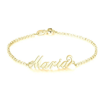 Personalised Name Bracelet Sterling Silver/Gold/Rose Gold, Custom Name Jewellery, Name Gift for Women