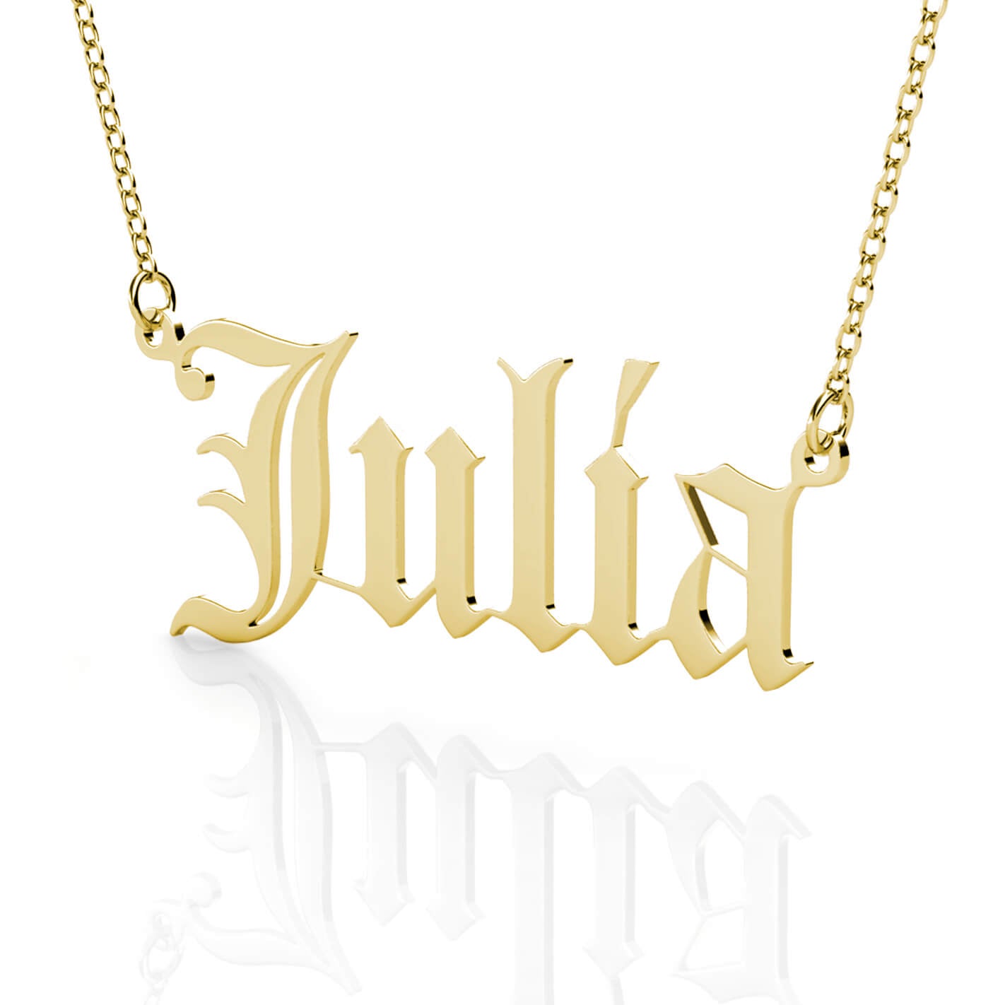 Old English Name Necklace