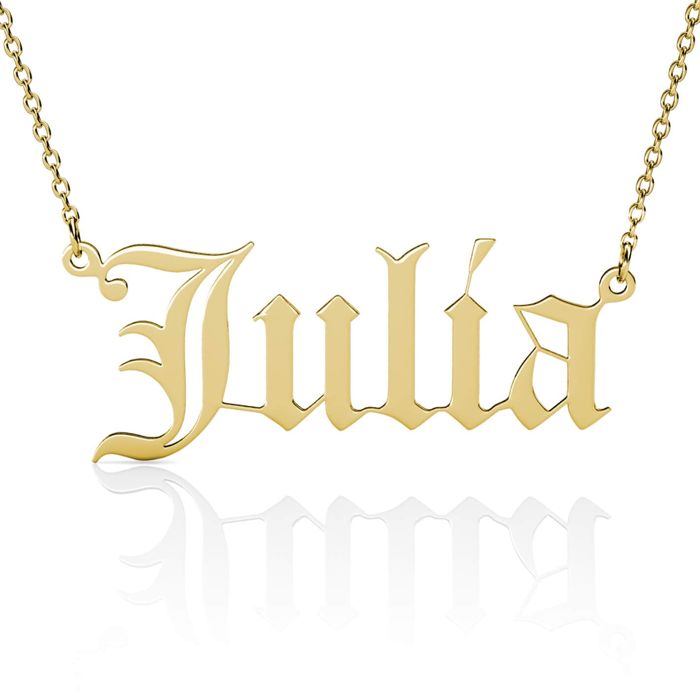 Old English Name Necklace