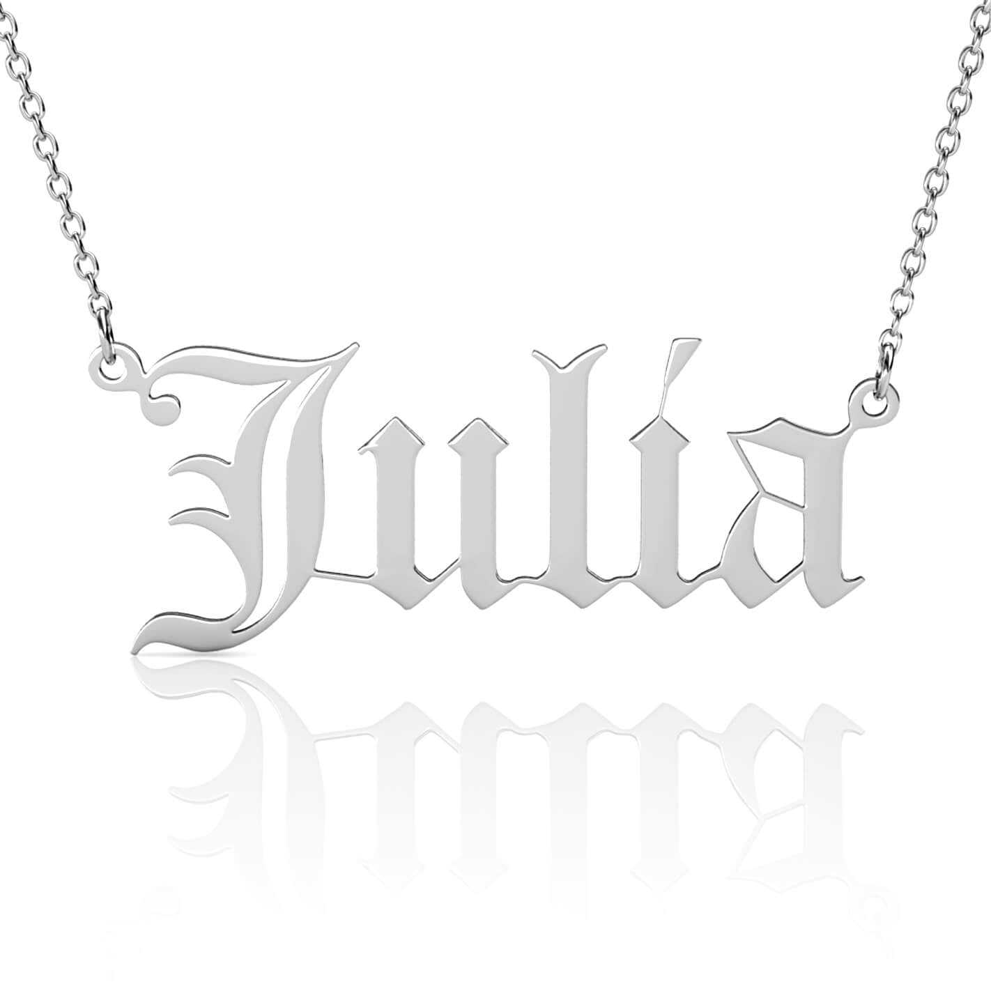 Old English Name Necklace