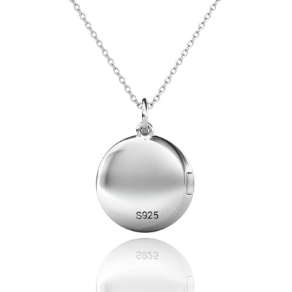 Photo Locket Necklace with Picture Inside - Silver