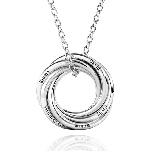 Russian 5 Ring Necklace