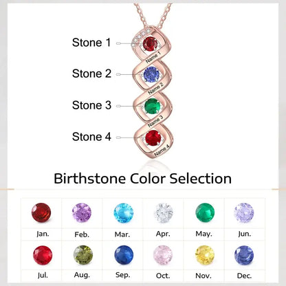 Birthstone Pendant for Mom, Mom Necklace for Mother's Day, Mother's Necklace with Children's Birthstone and Names, Custom Name Necklace, Mother's Day Gift