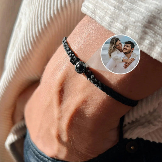 Personalized Circle Photo Bracelet With Picture Inside