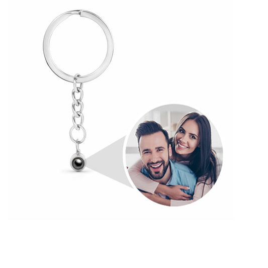 Personalized Circle Photo Keychain