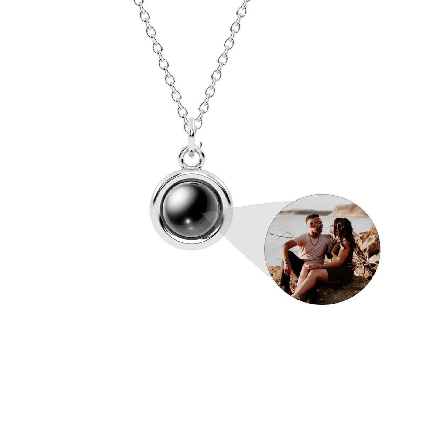 Personalized Circle Photo Necklace