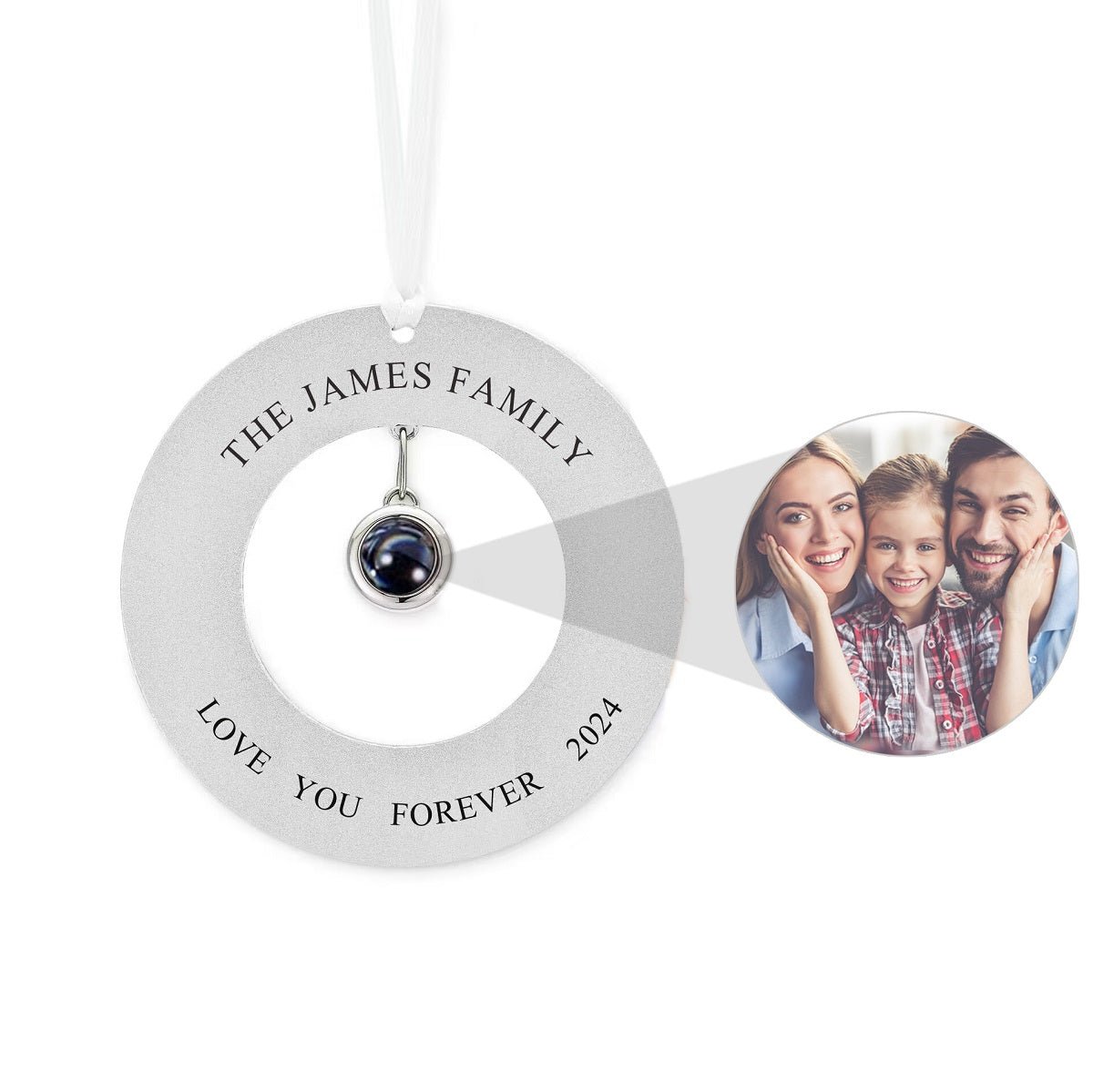 Personalized Circle Photo Ornament