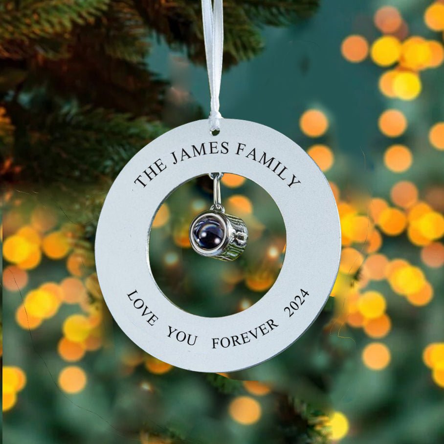 Personalized Circle Photo Ornament