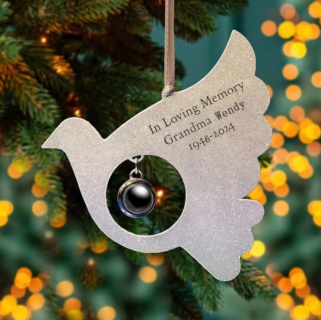 Personalized Dove Photo Ornament