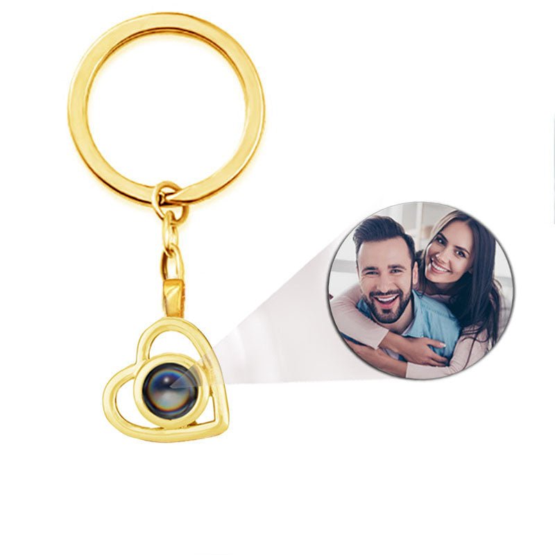 Personalized Heart Photo Keychain