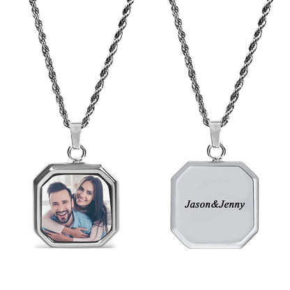 Personalized Heat Photo Necklace