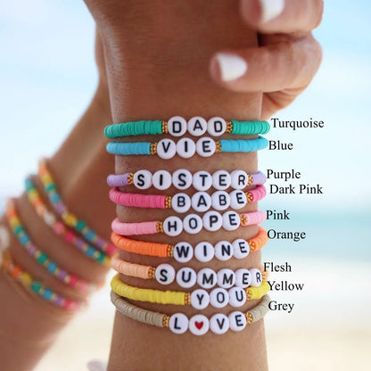 Personalized Name Bead Bracelet