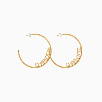 Personalized Name Hoop Earrings