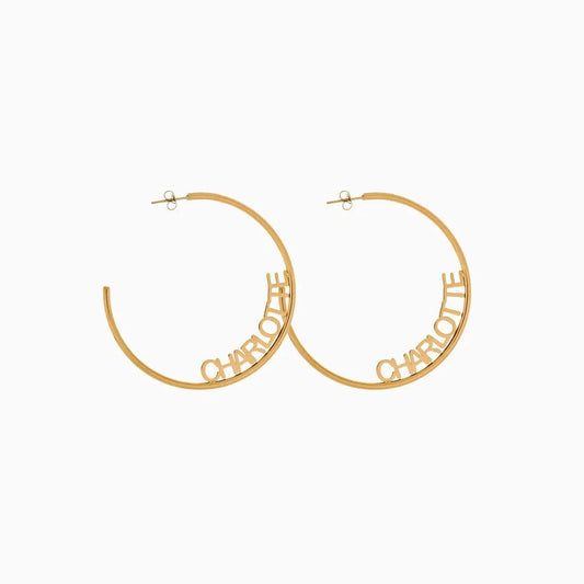 Personalized Name Hoop Earrings