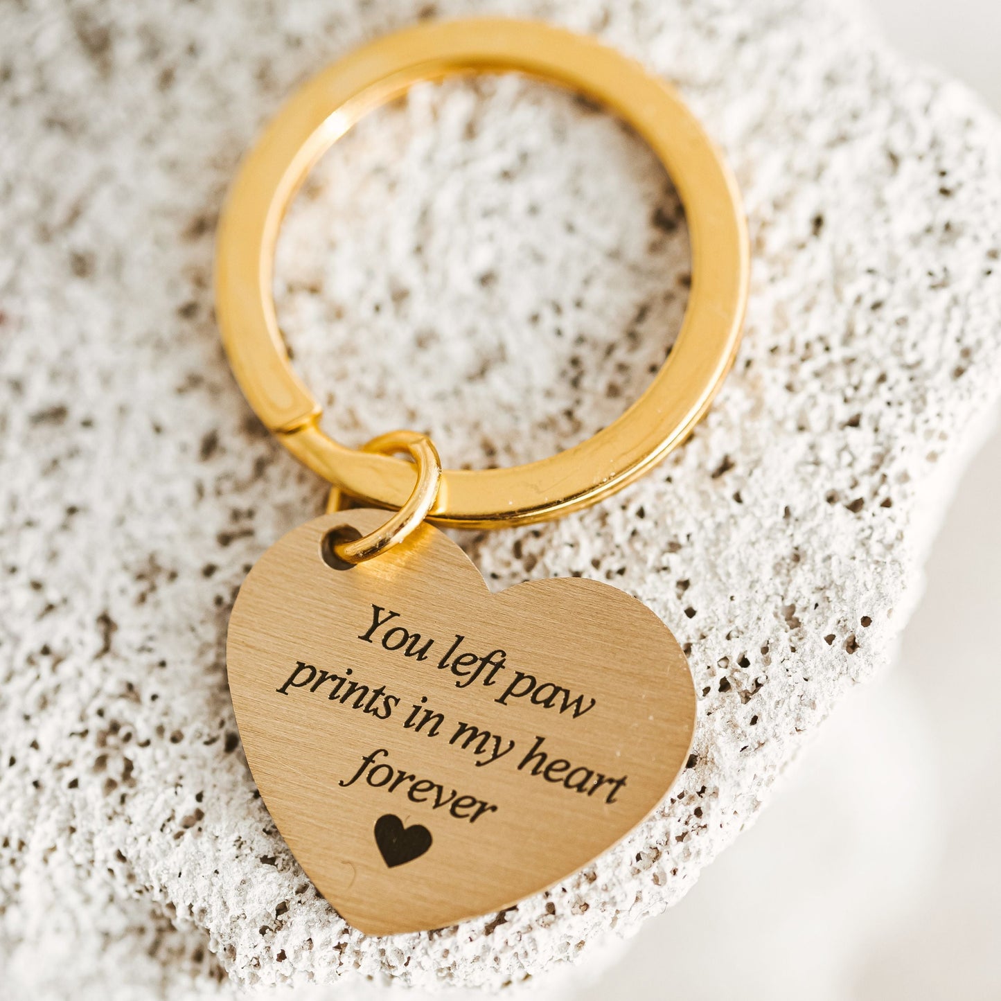 Pet Photo Heart Keychain