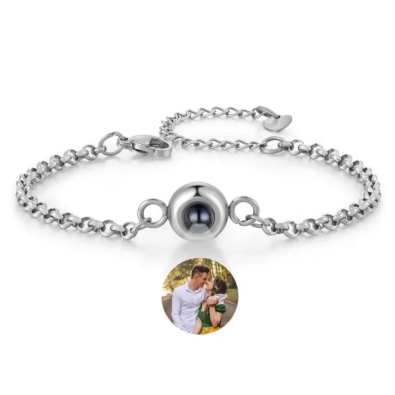 Personalized Photo Projection Bracelet with Picture Inside | Three Colours