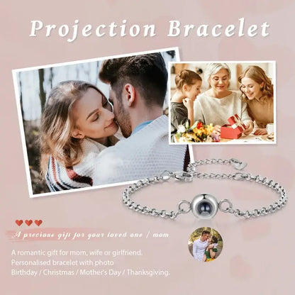 Personalized Photo Projection Bracelet with Picture Inside | Three Colours