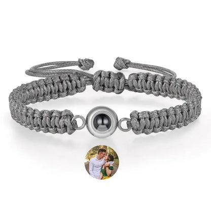 Photo Projection Braided Bracelet | Bracelet with Picture Inside | 4 Colors