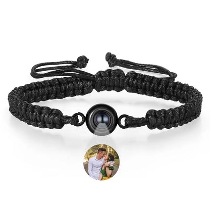 Photo Projection Braided Bracelet | Bracelet with Picture Inside | 4 Colors