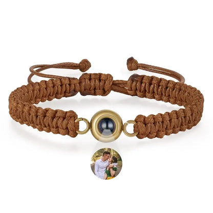 Photo Projection Braided Bracelet | Bracelet with Picture Inside | 4 Colors