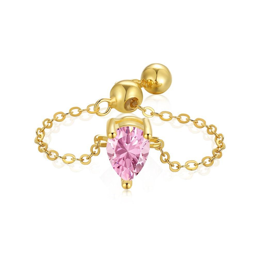 Pink Adjustable Chain Rings