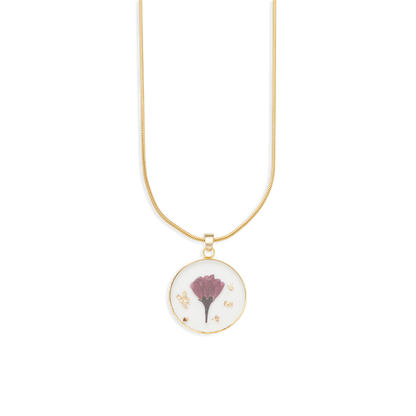 Pressed Birth Flower Necklace