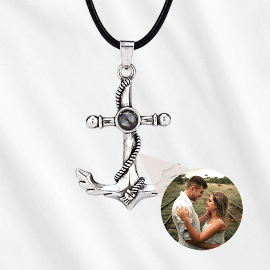 Projection Necklace for Men Anchor Pendant