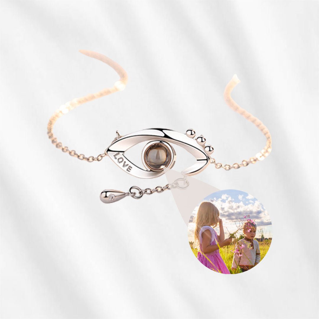 Magnified Picture Necklace Eye Shape Projection - Customodish