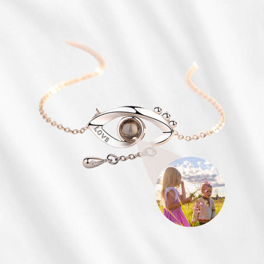 Magnified Picture Necklace Eye Shape Projection - Customodish