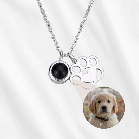 Paw Necklace with Picture Inside