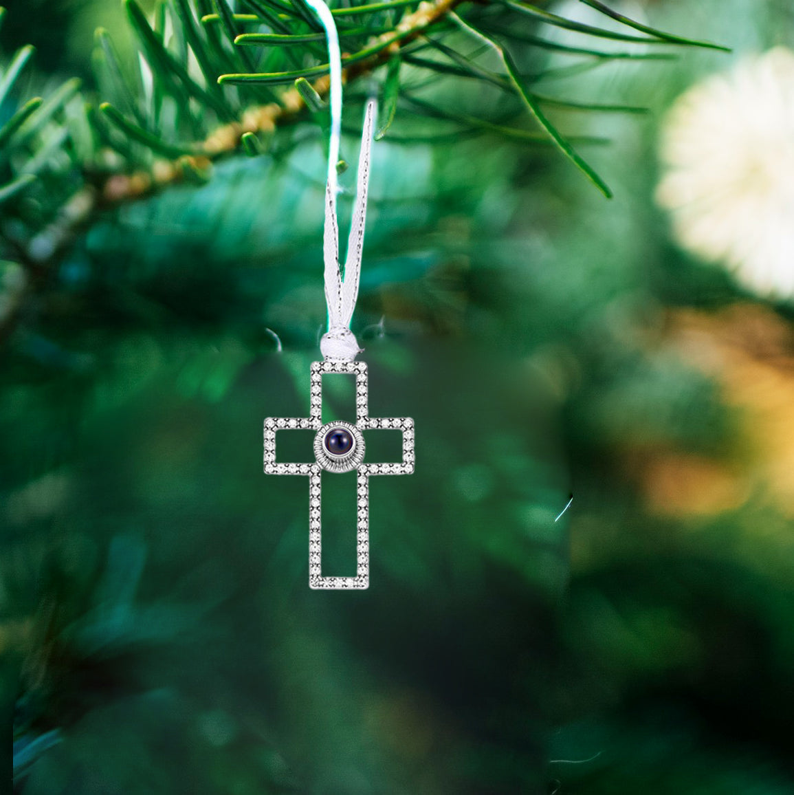 Custom Photo Projection Ornament Cross