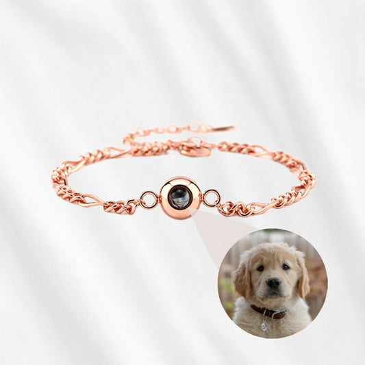 Photo Projector Bracelet Figaro Chain Projection - Customodish