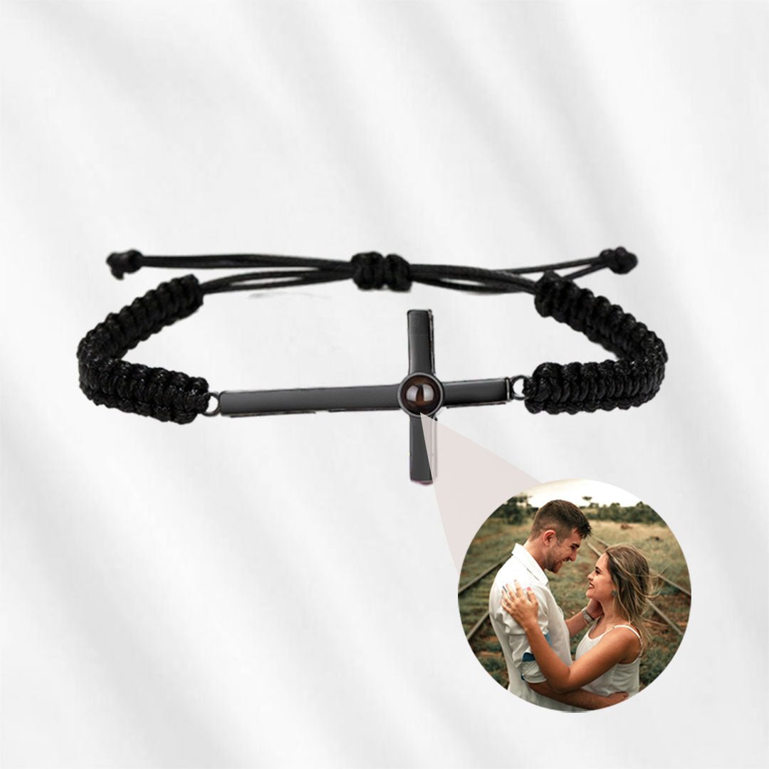 Bracelet with Picture inside Cross