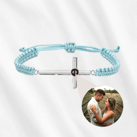 Bracelet with Picture inside Cross