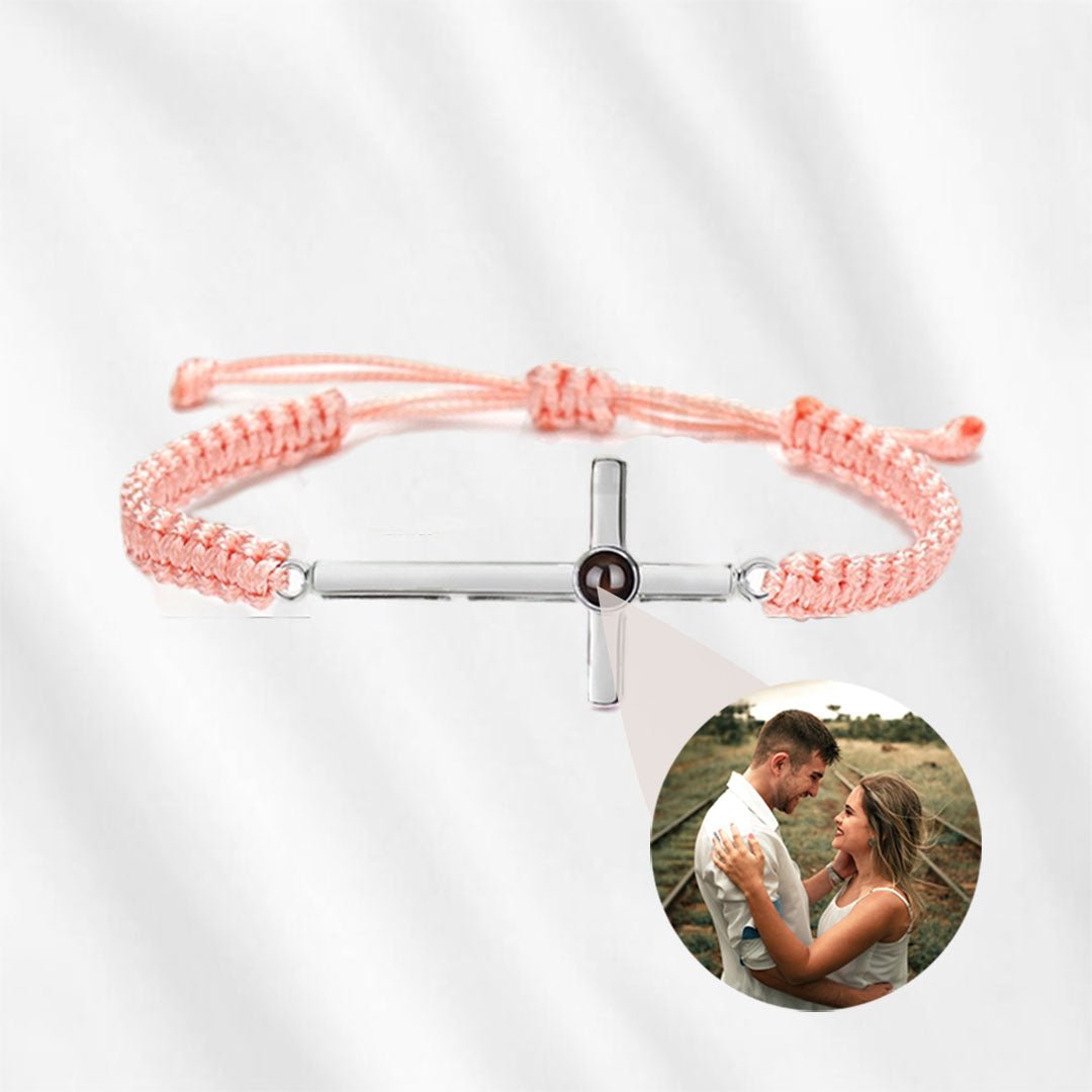 Bracelet with Picture inside Cross