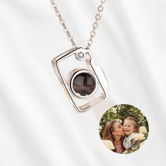 Necklace with Picture Inside It Camera Shape Sterling Silver